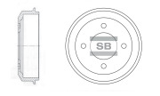 SD1003 барабан тормозной Hyundai Accent 1.3-1.6/1.5CRDi 94